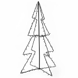 vidaXL Arbre de Noël cône 160 LED d'intérieur/d'extérieur 78x120 cm