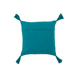 Dansmamaison Coussin Carre Fayola Coton Turquoise