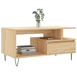 Avis Maison Chic Table basse,Table Console Table d'appoint, Table pour salon Chêne sonoma 90x49x45 cm Bois d'ingénierie -MN82536