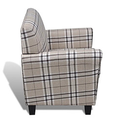 Avis vidaXL Fauteuil avec coussin Crème Tissu