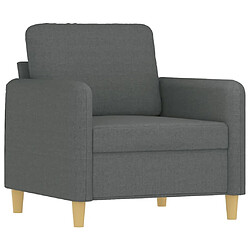 Avis vidaXL Fauteuil avec repose-pied Gris foncé 60 cm Tissu