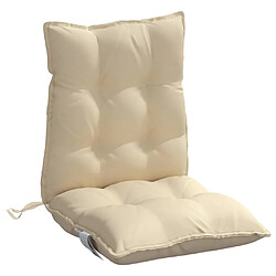 Acheter vidaXL Coussins de chaise à dossier bas lot de 4 beige tissu oxford