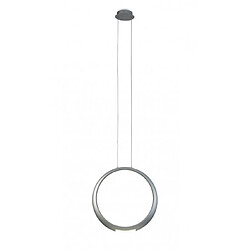 Luminaire Center Suspension LED intégré Ring Argent 1 ampoule 35cm