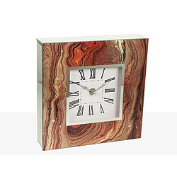 Horloge de table Romimex Marron Doré verre 20 x 20 x 5 cm