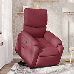 Maison Chic Fauteuil Relax pour salon, Fauteuil inclinable rouge bordeaux tissu -GKD12536