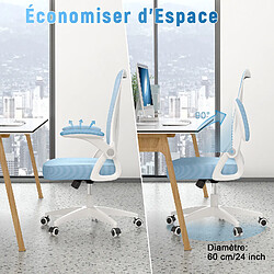 Acheter BIGZZIA Chaise de Bureau Ergonomique Siège - Fauteuil avec 2D Accoudoirs - Support lombaire - Réglable en hauteur Bleu