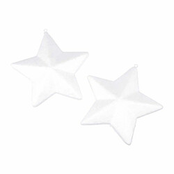 Paris Prix Lot de 2 Étoiles de Noël Christmas 15cm Blanc