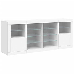 Acheter vidaXL Buffet avec lumières LED blanc 163x37x67 cm