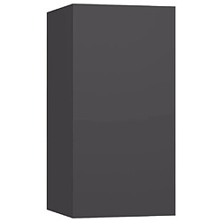 Avis Maison Chic Meubles TV 2 pcs | Banc TV Moderne pour salon | Meuble de Rangement Gris 30,5x30x60 cm Aggloméré -MN61797