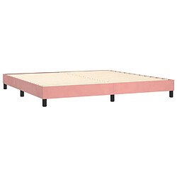 Acheter Maison Chic Lit Adulte - Lit simple Lit à sommier tapissier avec matelas moelleux - Meuble de Chambre - Rose 200x200 cm Velours -MN27612