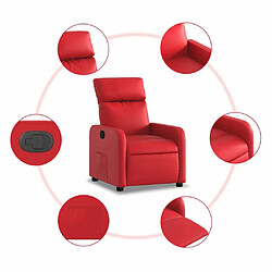 Maison Chic Fauteuil Relax pour salon, Fauteuil inclinable Rouge Similicuir -GKD40485 pas cher