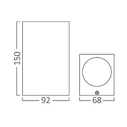 BRAYTRON Applique RITA GU10 2x35W Gris Aluminium IP44