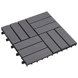 vidaXL Carreaux de terrasse 10 pcs Délavage gris 30x30 cm Acacia solide