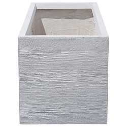 Acheter Beliani Jardinière blanche 60 x 29 x 30 cm MYRA