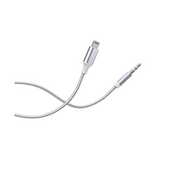 Force Power Câble Audio Lightning vers Jack 3.5mm en Nylon Tissé Renforcé 1,2m Blanc