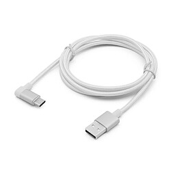 Acheter Wewoo Câble blanc pour Samsung Galaxy S8 & S8 + / LG G6 / Huawei P10 & P10 Plus / Xiaomi Mi6 & Max 2 et autres Smartphones 1.2m 2A 90 fils de cuivre tissé coude USB-C / Type-C 3.1 à USB 2.0 Données / de chargeur,