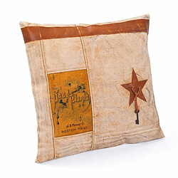 Paris Prix Coussin Déco Vintage Cuir Seeds 50x50cm Beige