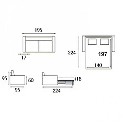 Acheter Inside 75 Canapé lit 3 places MASTER convertible EXPRESS 140 cm Cuir Marron MATELAS 18 CM INCLUS