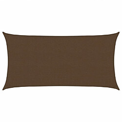 vidaXL Voile d'ombrage 160 g/m² Marron 2x3,5 m PEHD