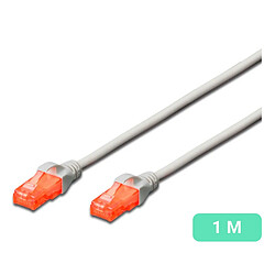 Cable de Red Ewent IM1006 Cat.6 U/UTP 1m Gris