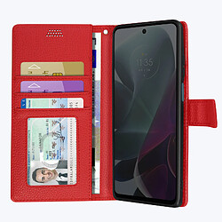 Acheter Avizar Housse Motorola Moto G200 5G Clapet Portefeuille Support Vidéo Rouge