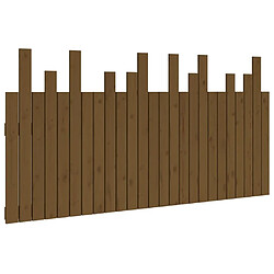 vidaXL Tête de lit murale Marron miel 159,5x3x80 cm Bois massif de pin