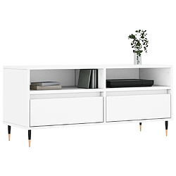 Avis Maison Chic Meuble TV scandinave - Banc TV pour salon blanc 100x34,5x44,5 cm bois d'ingénierie -MN51714