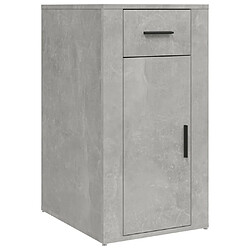 vidaXL Armoire de bureau Gris béton 40x49x75 cm Bois d'ingénierie