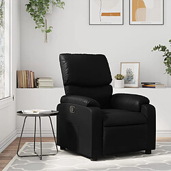 vidaXL Fauteuil inclinable Noir Similicuir