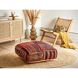 Beliani Coussin de sol MEKHTAR Coton 70 cm 70 cm Multicolore