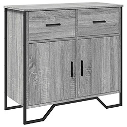 vidaXL Buffet sonoma gris 79,5x35,5x74,5 cm bois d'ingénierie