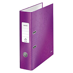 Classeur à levier cartonné Leitz Wow A4 dos 8 cm violet