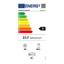 Réfrigérateur 1 porte intégrable à glissière 292l - ZSB18011 - HOTPOINT pas cher