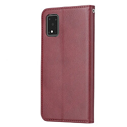 Avis Wewoo Housse Coque Pour Galaxy S11 Plus Peau Texture Étui à Rabat Horizontale en Cuir avec Cadre Photo et Support et Fentes Cartes et Portefeuille Vin Rouge