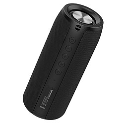 Universal Haut-parleur Bluetooth noir, temps de veille mensuel et port audio de lecture assistée par subwoofer, facile à transporter.