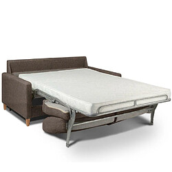 Acheter Inside 75 Canapé convertible OGGETTO matelas 16 cm système express sommier lattes 120cm RENATONISI velours marron