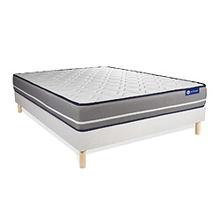 Avis ACTISOM Ensemble matelas Ressorts ensachés ACTIFLEX PUR 140x190cm 3zones de confort + sommier KIT blanc