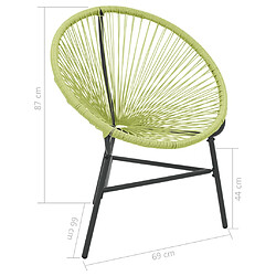 vidaXL Chaise de jardin Acapulco Résine tressée Vert pas cher