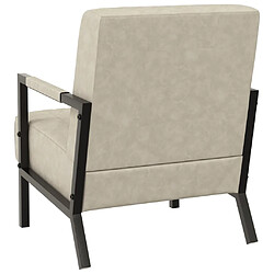 Avis vidaXL Fauteuil Gris clair Similicuir