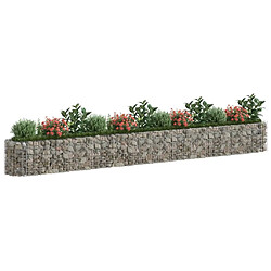 Avis Maison Chic Jardinière,Lit surélevé - Bac à fleurs - pot de fleur à gabion Fer galvanisé 470x50x50 cm -GKD25964