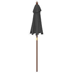 Avis Helloshop26 Parasol mobilier de jardin avec mât en bois 196 x 231 cm anthracite 02_0008332