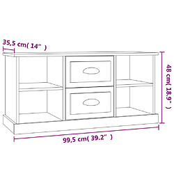 vidaXL Meuble TV sonoma gris 99,5x35,5x48 cm bois d'ingénierie pas cher