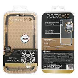 Tiger Coque pour Apple iPhone X/XS ShockProof Renforcée 2M en TPU Transparent