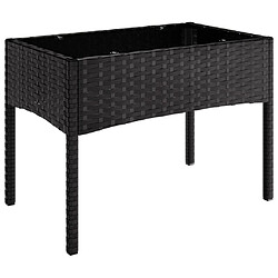 Acheter Maison Chic Salon de jardin 4 pcs + coussins - Mobilier/Meubles de jardin - Table et chaises d'extérieur Noir Résine tressée -MN73350