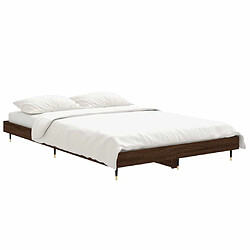 Acheter Maison Chic Lit adulte - Lit simple Cadre de lit,Structure du lit Contemporain chêne marron 120x190 cm bois d'ingénierie -MN84761