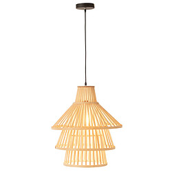 Dansmamaison Suspension Luminaire A Couche Bamboo Naturel Large