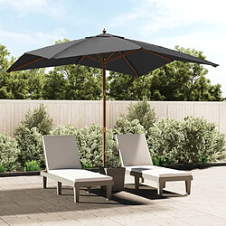 Maison Chic Parasol Jardin | Parasol de jardin avec mat en bois anthracite 300x300x273 cm - GKD75806