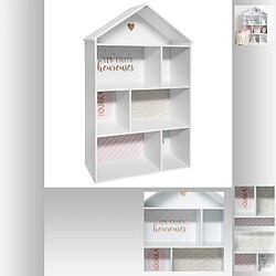 Atmosphera, Createur D'Interieur Etagère maison pour enfant 7 Cases - Rose