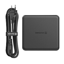 Swissten Hub de charge GaN 2x USB-C et 2x USB PowerDelivery Noir