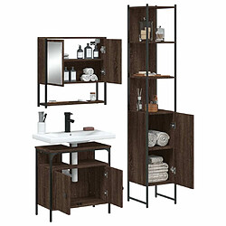 Acheter Maison Chic Armoire de Bain | Ensemble de 3 meubles salle de bain Chêne marron -GKD15131